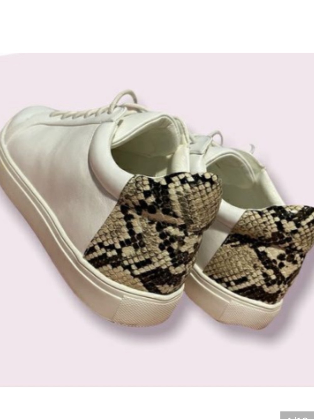 French Connection White Low-Top Leather Sneakers
